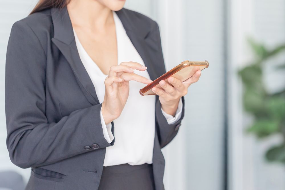 Woman on phone